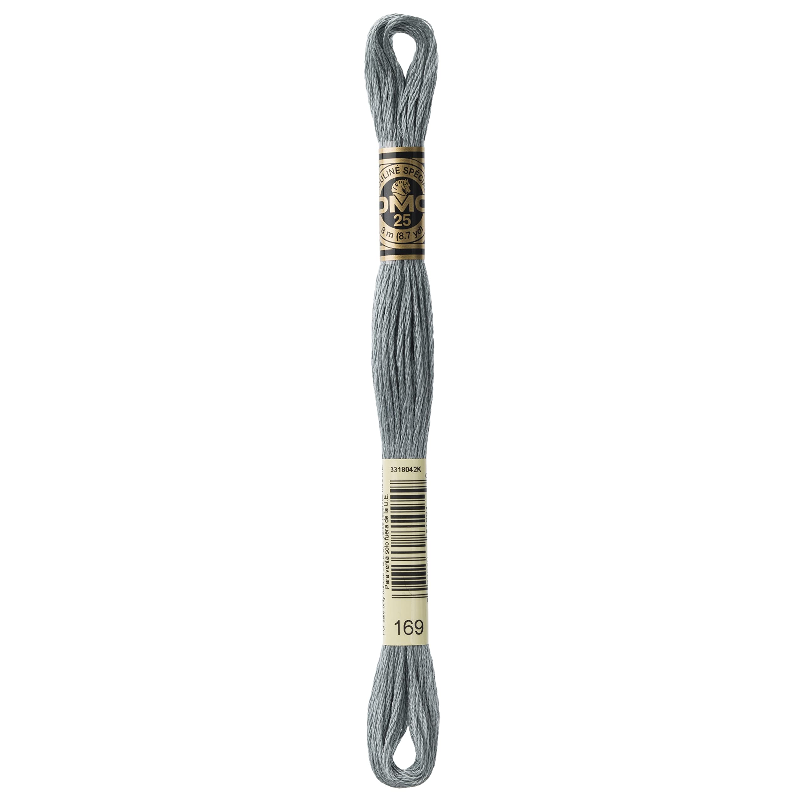 DMC 6-Strand Embroidery Cotton Floss, Light Pewter