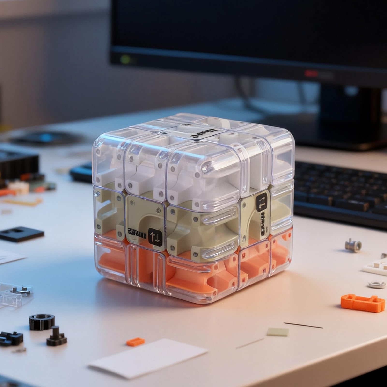 Cube Boule Labyrinthe 3D d'apprentissage Précoce | Casse-Tête et de Réflexion Pour Filles Garçons à la Maison en à l'École en Voiture en Colo Anniversaire et Soirées en