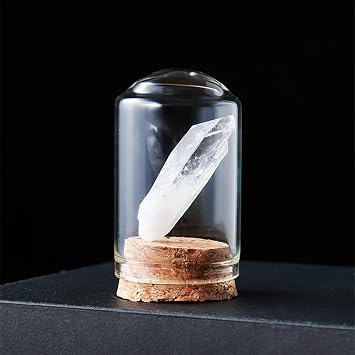 White Crystal Crystals Bottles Mineral Specimen Strawberry Crystal Natural Stones Set for Indoor Decoration, Experimental Study Gift Collection Reiki Healing Witchcraft Supplies