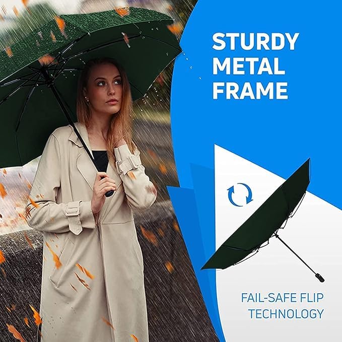 Image of SKYTONE Umbrella, Strong Compact & Easy Auto Open /Close For Sun-Wind and Rain UV Large Size Windproof Foldable For Men Women Kids Boys Girls