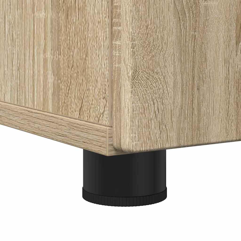 Mobile Da Bagno Con Ante Rovere Sonoma 60x35x80 Cm | Legno Multistrato E Metallo, 2 Porte, Design Moderno, Assemblaggio Richiesto