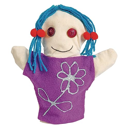 Miniatura 5 de Colorations CANPUP - Juego de 12 marionetas de mano para decorar tus propias marionetas de lona, 9-1/7 pulgadas de alto cada uno, para todo sobre