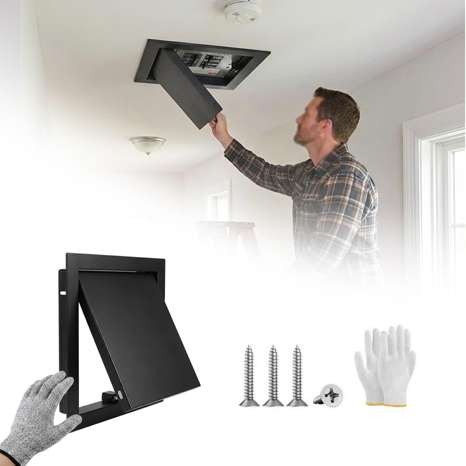 Porte d'accès ignifuge pour inspection électrique sécurisée du plafond