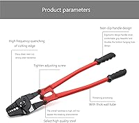 Vista 7 de HongK - Herramienta de prensado de estampación de swager de mano de 24" para cable de cuerda de alambre 116"- 316" PN ET-TOOL030-24-RED