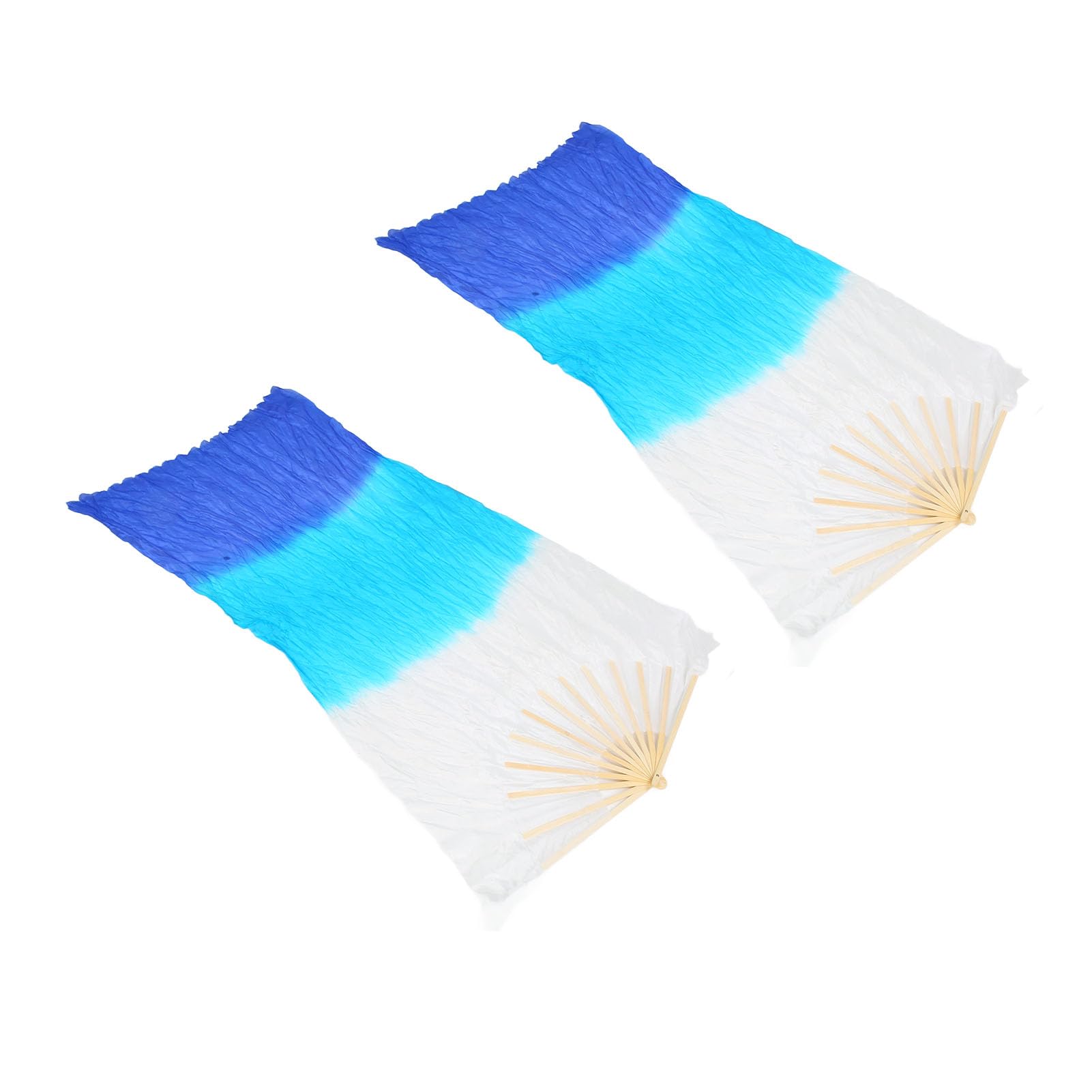 Belly Dance Fans, Tricolor Square Dancing Fan 1.5m Silk Fan with Radiant Effects Artificial Silk Belly Dance Fan, for Dance Performances and Practices