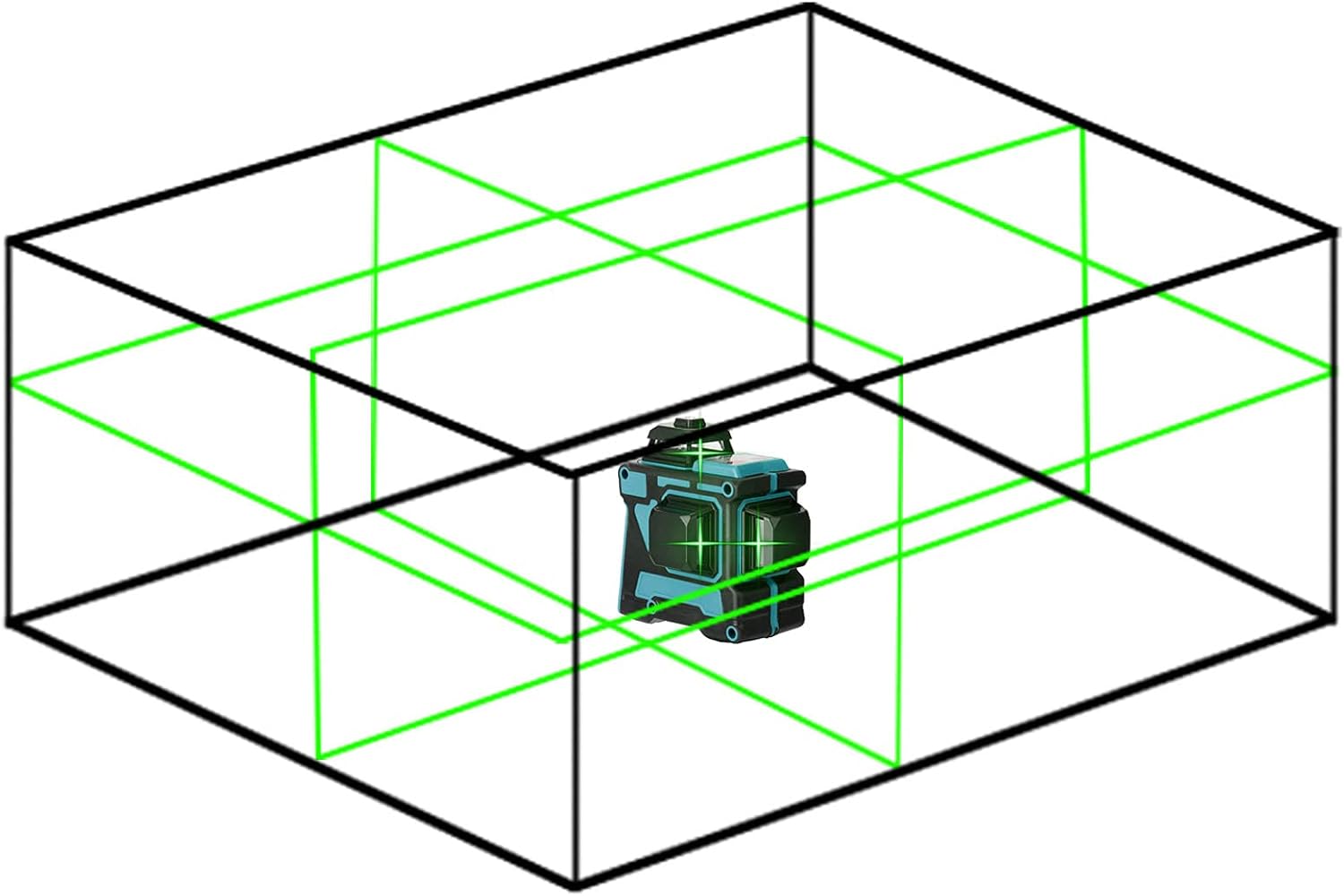 Multifunctional 3D 12 Lines Level Vertical Horizontal Lines with Self-Leveling Function