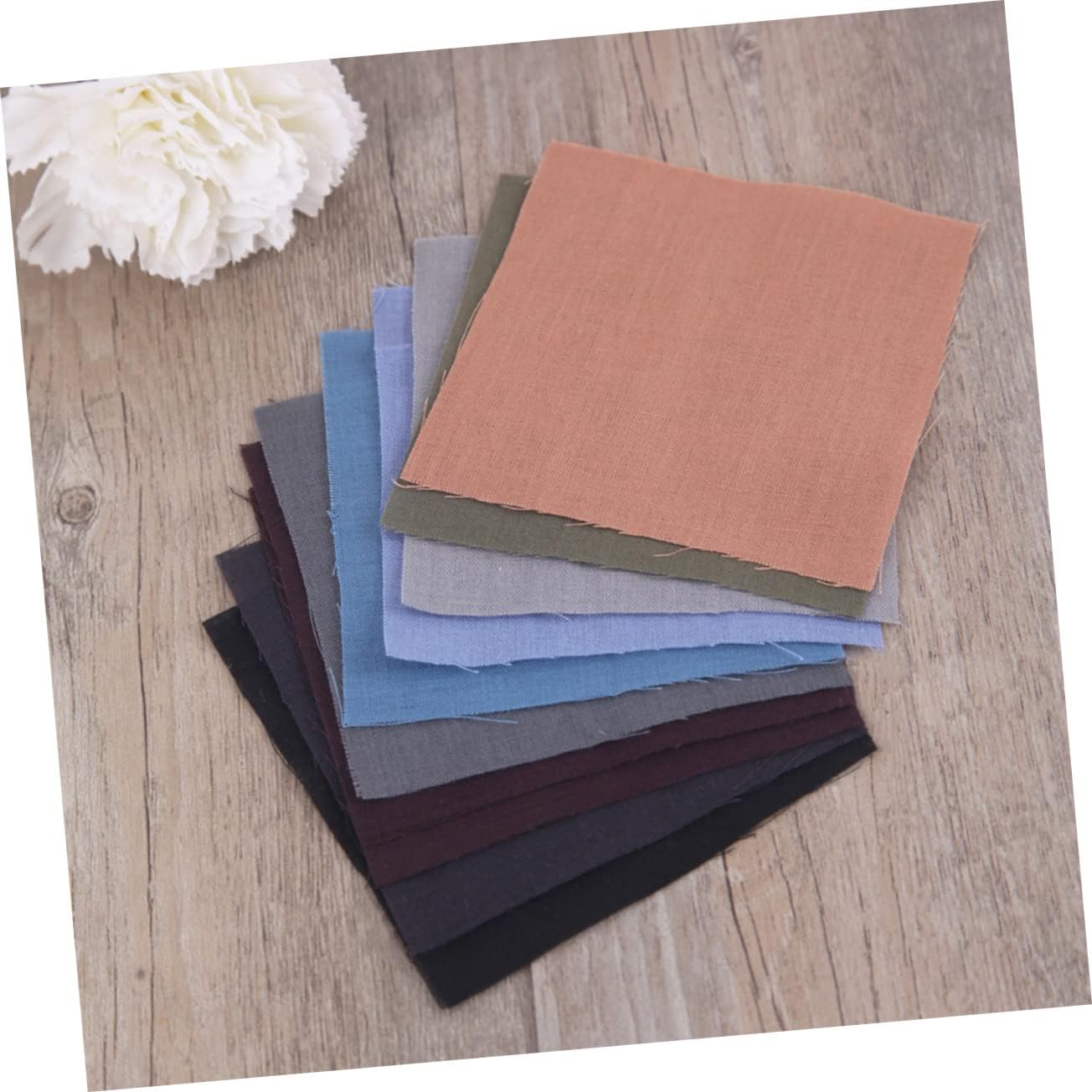TEHAUX 50pcs Cotton Patchwork Fabric Sewing Squares for Handmade Crafts for Quilting Home Decor and Creative Projects