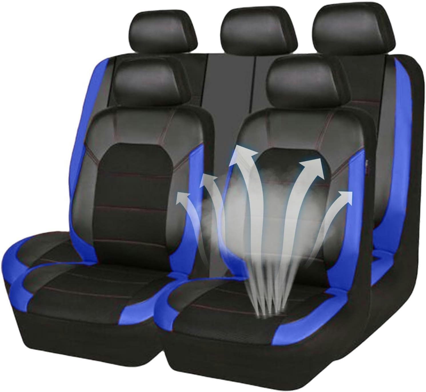9 Piece Car Seat Cover, Seat Protector, Complete Set for Car Seat Covers, Universal/Blue