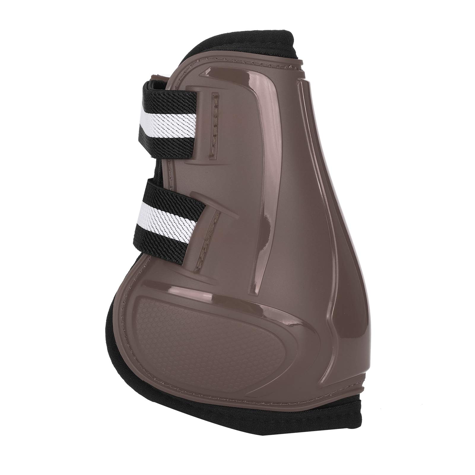 Gambale per Cavallo Protettore Comfort Ispessito per in Qualsiasi Condizione Atmosferica PU Marrone 4 unità (Medio)