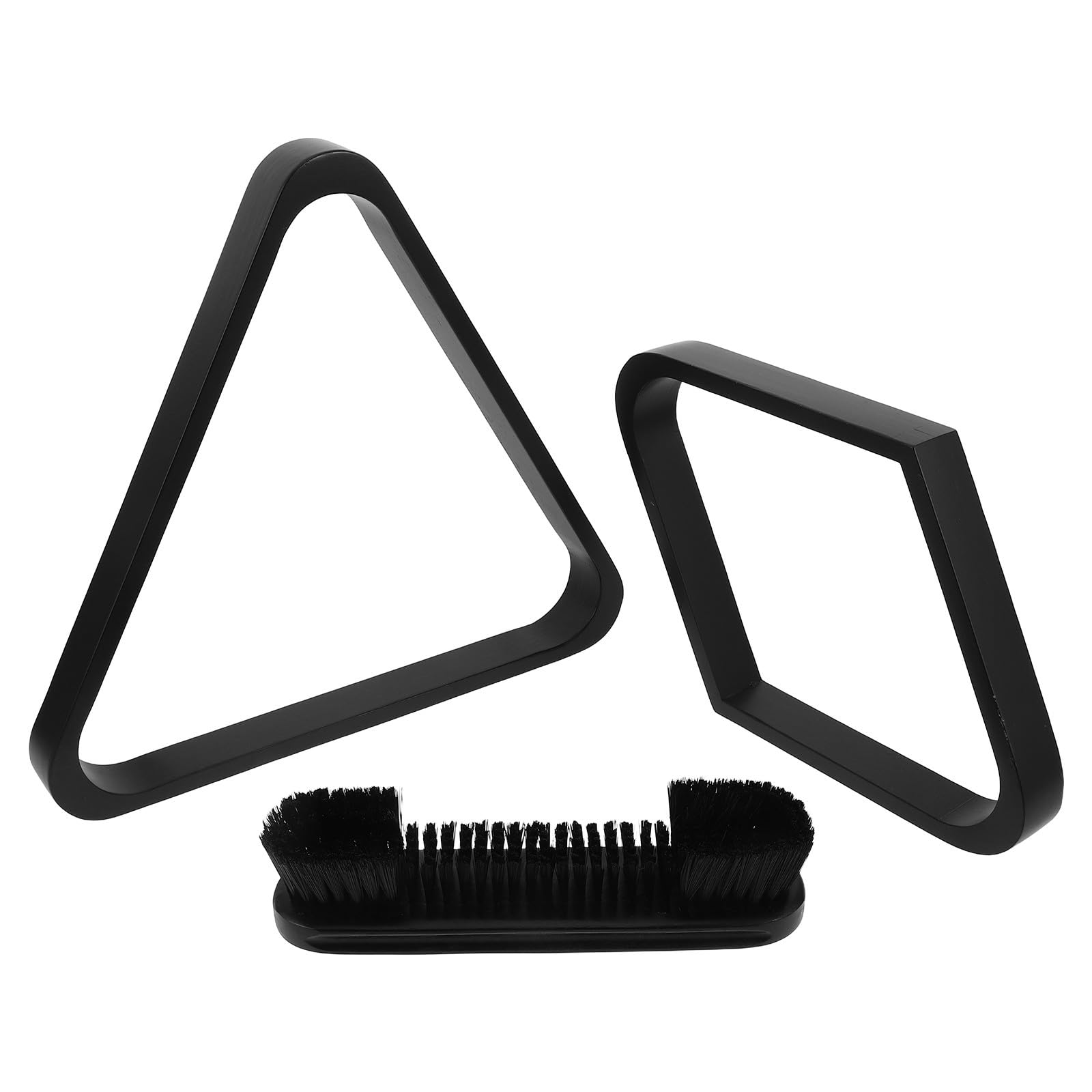 Anneome 1 Set di rastrelliere da Biliardo in Legno, rastrelliera a Triangolo e rombo e Spazzola da Tavolo - Forniture da Biliardo per Giochi a 8 Palle, 9 Palle e Snooker per tavoli da Domestici e