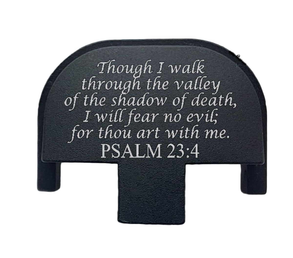 BASTION Laser Engraved Rear Cover Slide Back Plate for Smith & Wesson SD9VE, SD9, SD40VE, SD40. 9mm & .40 Cal - Psalm 23:4…