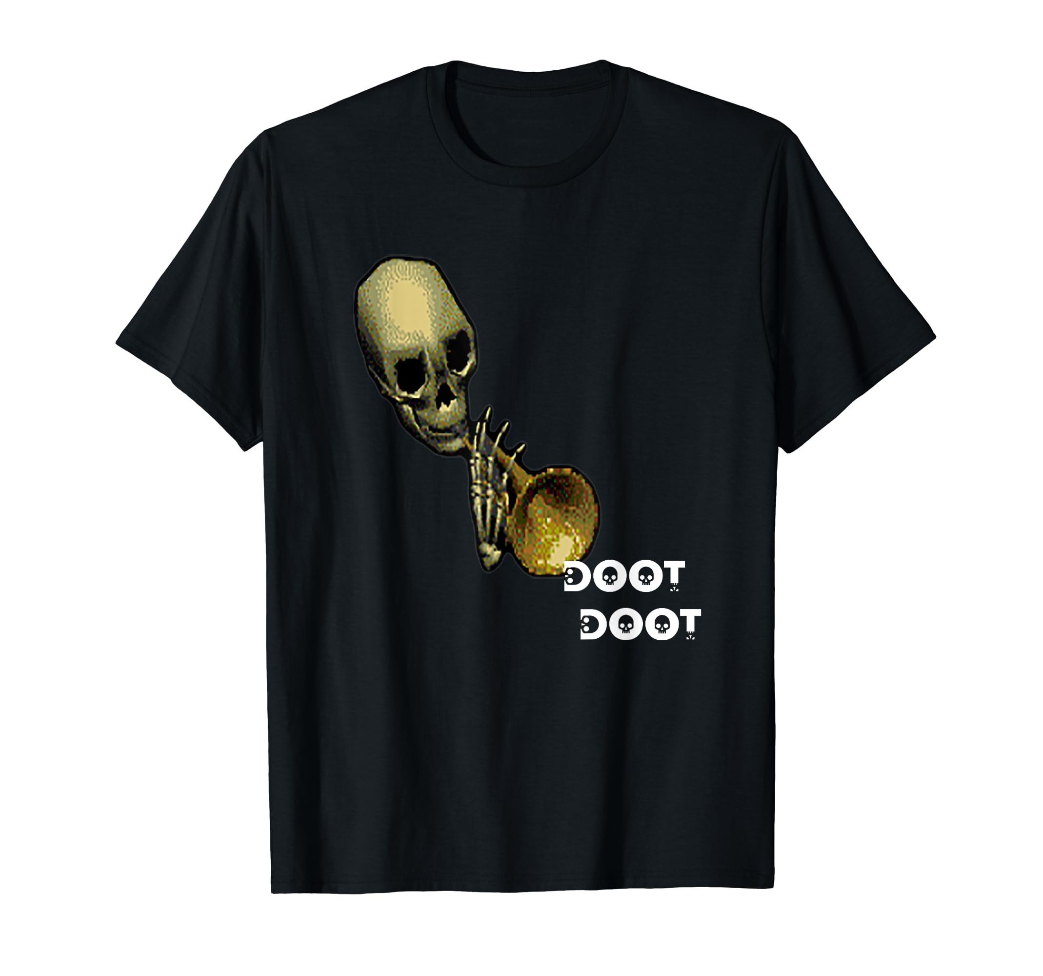 Mr Skeltal Spooky Mcdoot Doot Doot Funny Humor meme T-Shirt T-ShirtOEKO-TEX STANDARD 100
