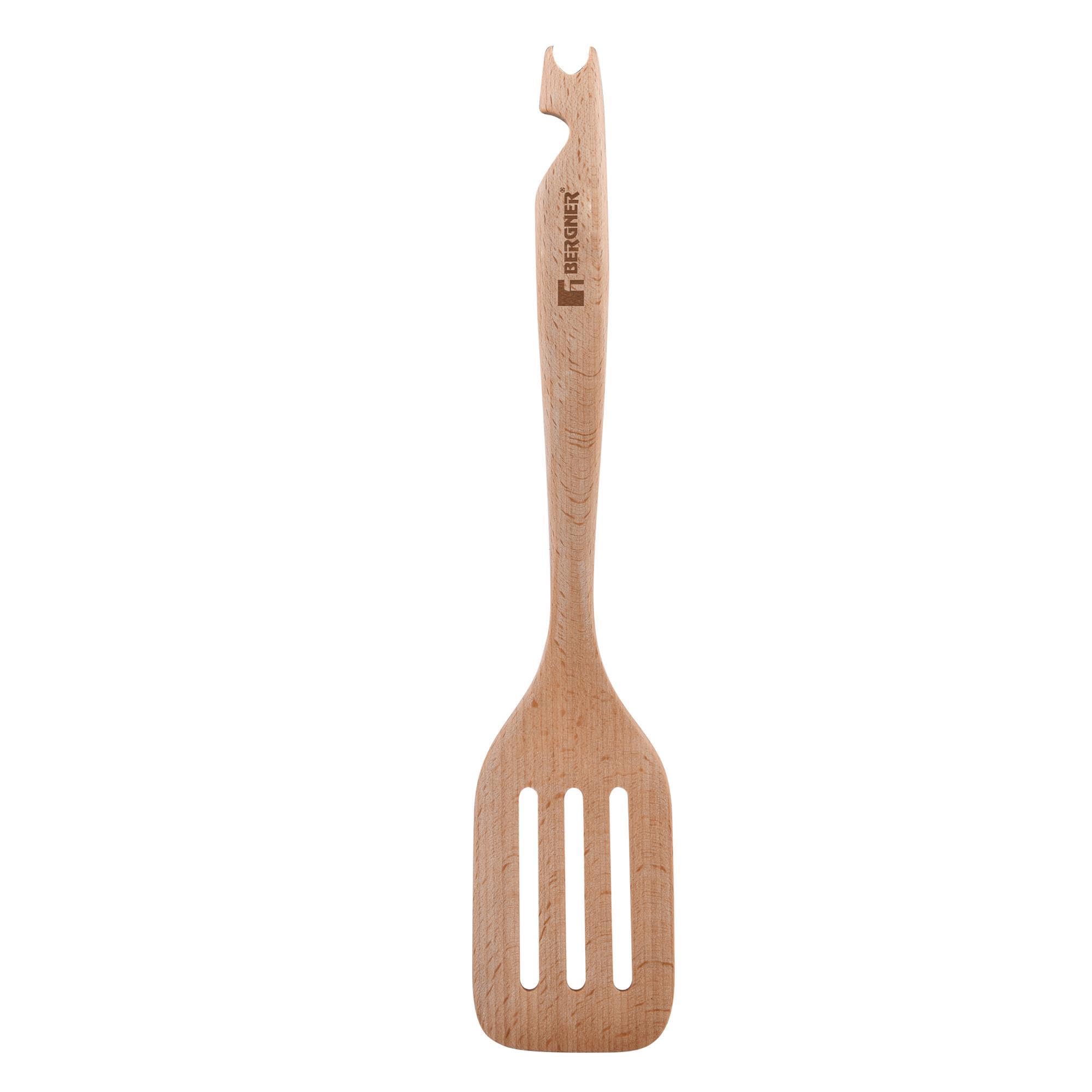 5-teiliges Kochgeschirr-Set (2 Töpfe mit Deckel + Kasserolle) Stahl mit Beschichtung + Bergner NATURALLY 3-teiliges Küchenhelfer-Set aus Silikon und Holz