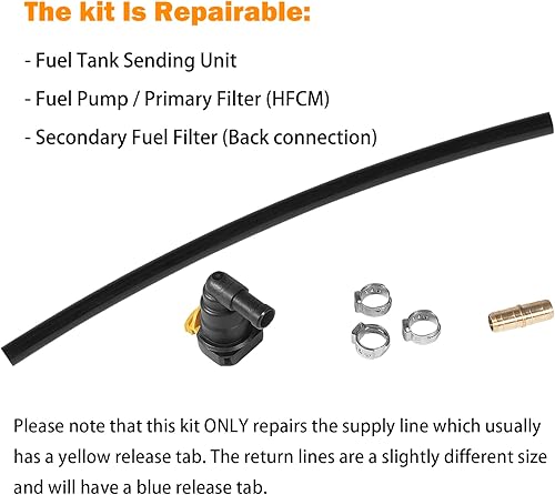 Miniatura 4 de Para Ford F250 F350 F450 F550 6.7L Kit de reparación de conector de línea de suministro de tanque de combustible diésel 2011-2022 Reemplazar