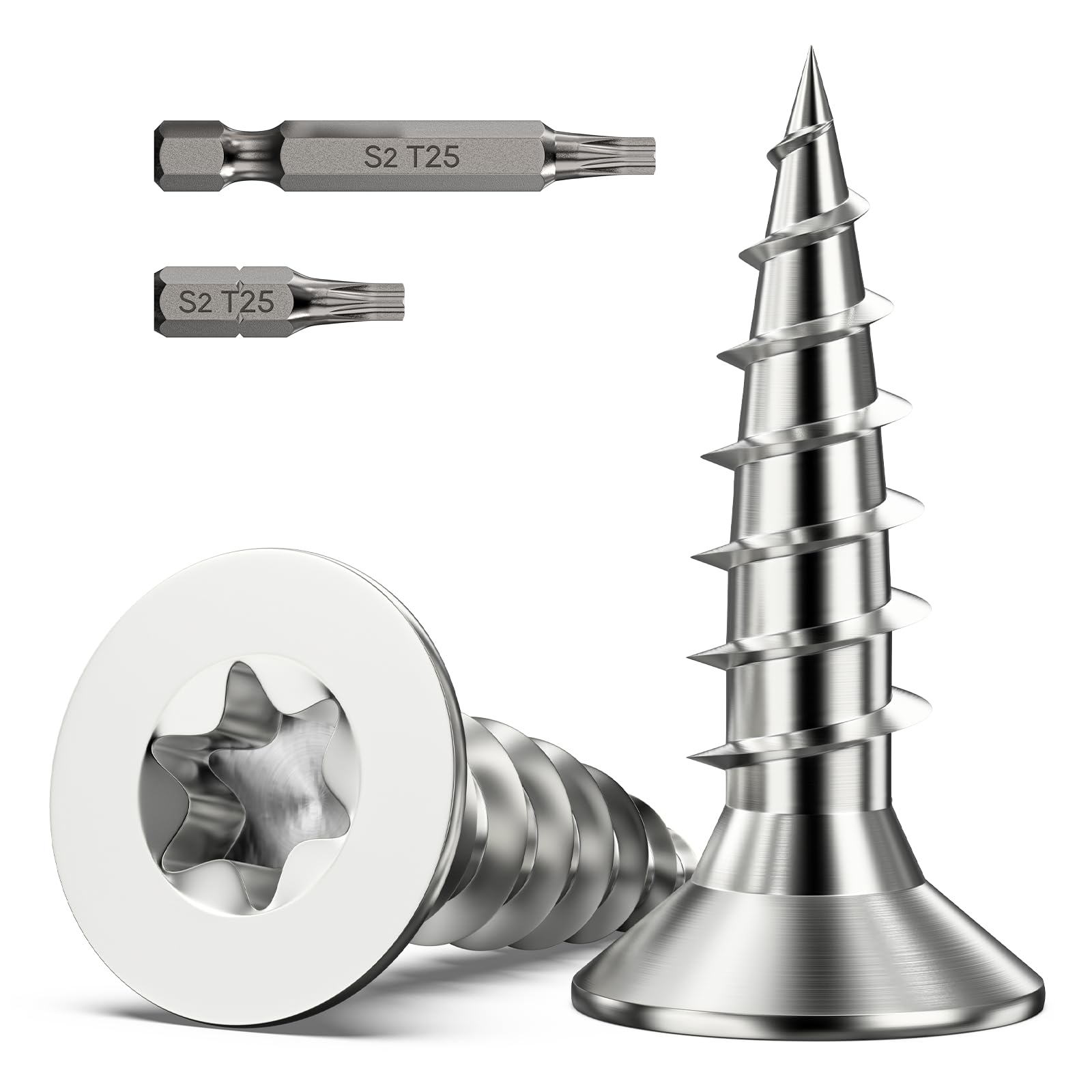 100 Pcs M5 x 20mm Wood Screws, Torx Head Star Drive — image 1