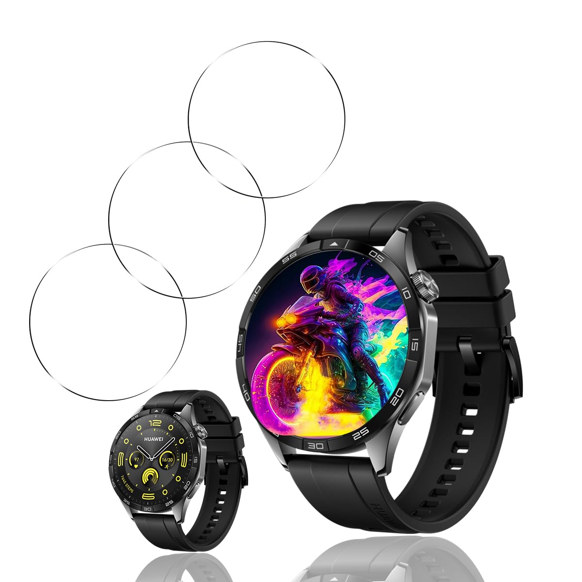 【3枚セット】 対応 HUAWEI Watch GT4 46mm ガラスフィルム…
