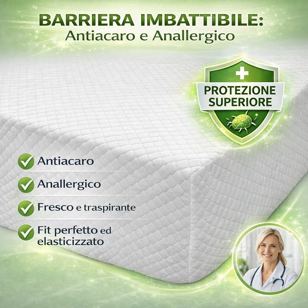 LARA MORADA - Coprimaterasso una piazza e mezza con angoli, in spugna, 120 x 200 cm + 25 cm, copri Materasso spugna jersey elasticizzata, anallergico, fresco, traspirante (Una Piazze e Mezza, Spugna)