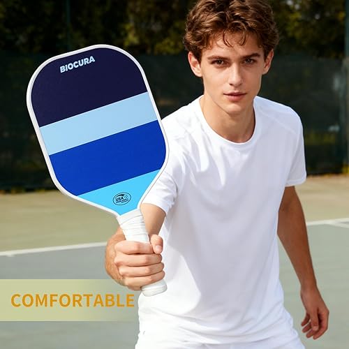 Miniatura 5 de Pickleball Paddles Set of 2  Durable Fiberglass, Lightweight Pickle Ball Rackets 2pack with 4 Outdoor Balls & Carry Bag  Outdoor Game for Women, Men