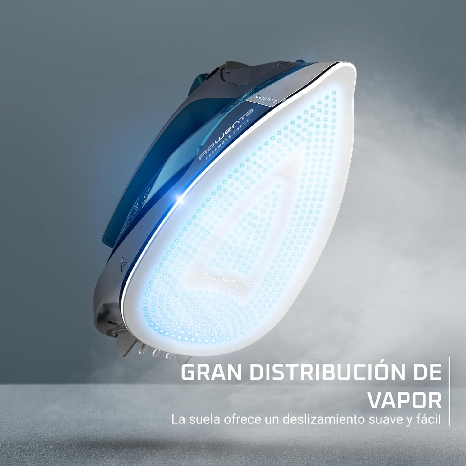 Rowenta Freemove Force, Plancha de vapor sin cable, Potencia de 2500W, Golpe de vapor 200 g/min, Eficiente, Calentamiento rápido, Ligera, Recarga rápida, Apagado automático, DE6720