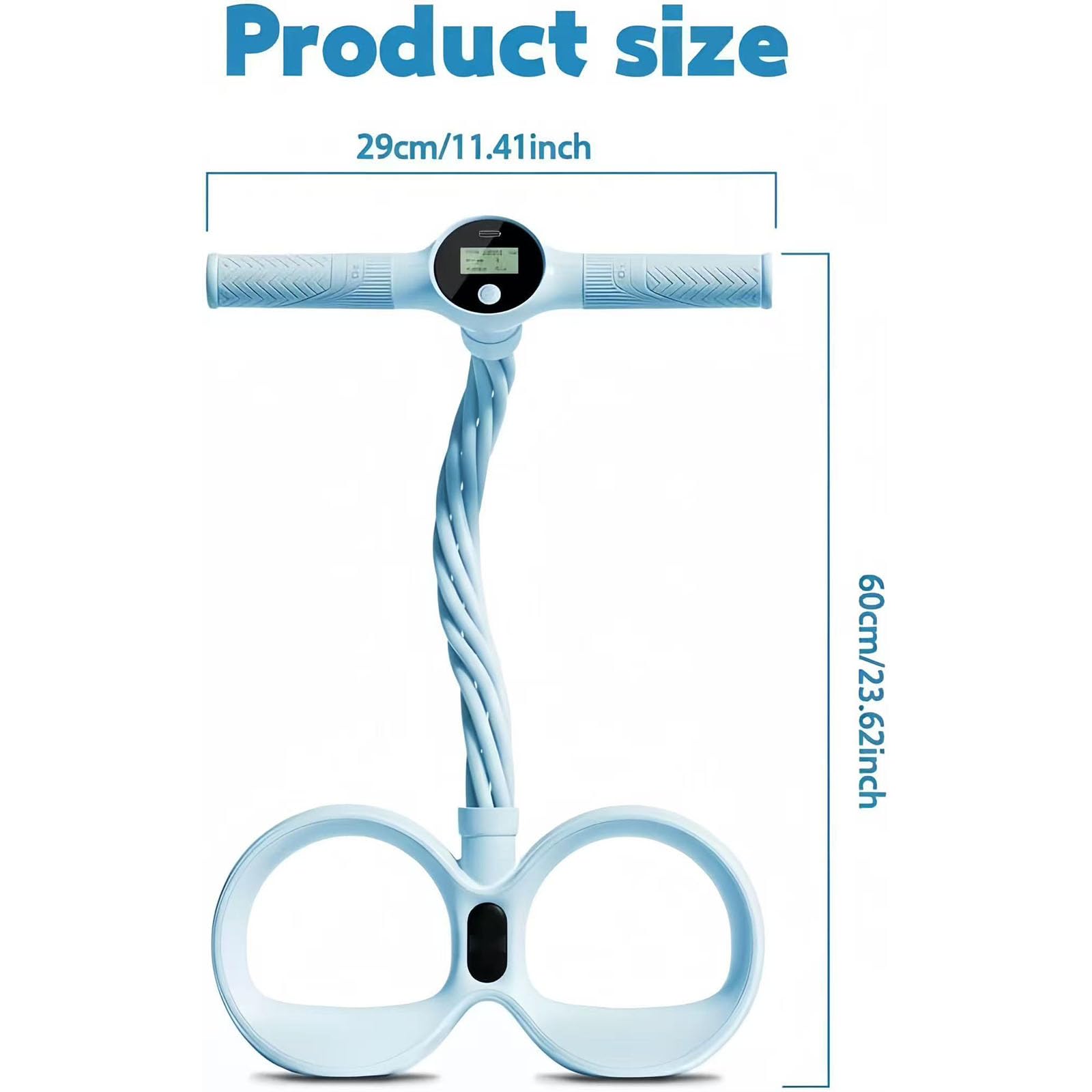 Extractor de pedal con 6 tubos de resistencia y contador digital, equipo de fitness portátil para estiramiento de cuerpo completo y yoga, ideal para mujeres