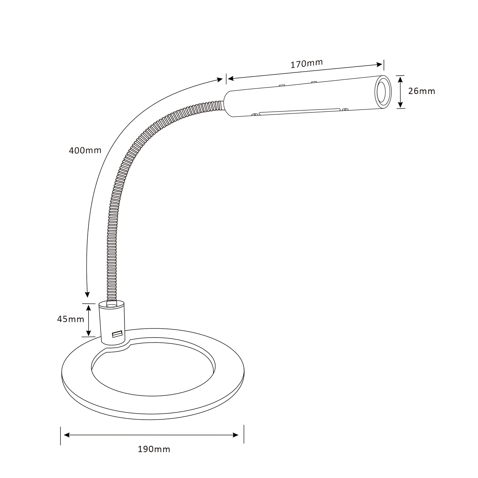 VBLED LED Schreibtischleuchte Leseleuchte zwei flammig mit usb-ladegerät 5V 2A