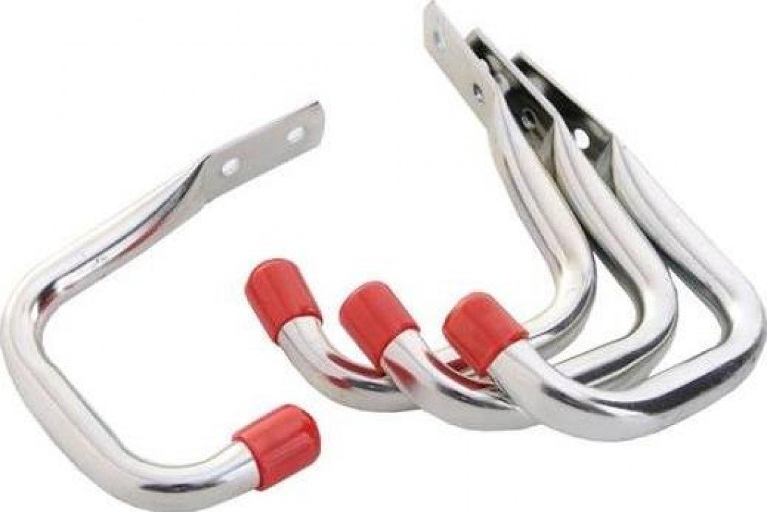Keypak Galvanised Steel Universal J Hook7Cm30Kg CapacityWall-MountedRust Resistant For GarageShedGym (4Pk). from B&Q