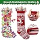Weihnachtsstrümpfe Nikolausstrümpfe 2er Set, Groß Gestrickt Weihnachtsstrumpf Personalisiert Kinder, Nikolausstrumpf Nikolausstiefel zum Befüllen Hängende Strümpfe Kamin Weihnachtsbaum Weihnachtsdeko