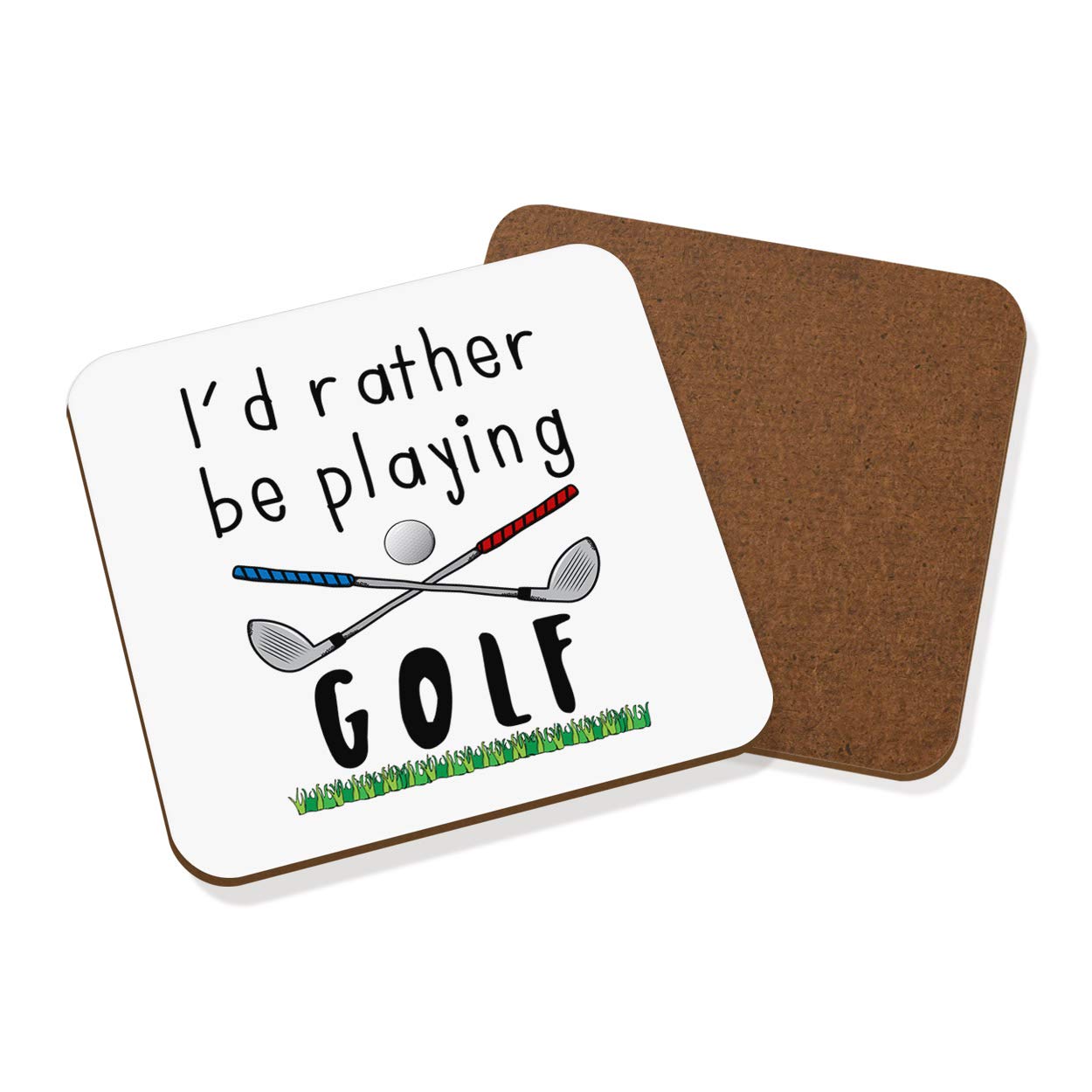 I'd Rather Be Playing Golf Coaster Drinks Mat