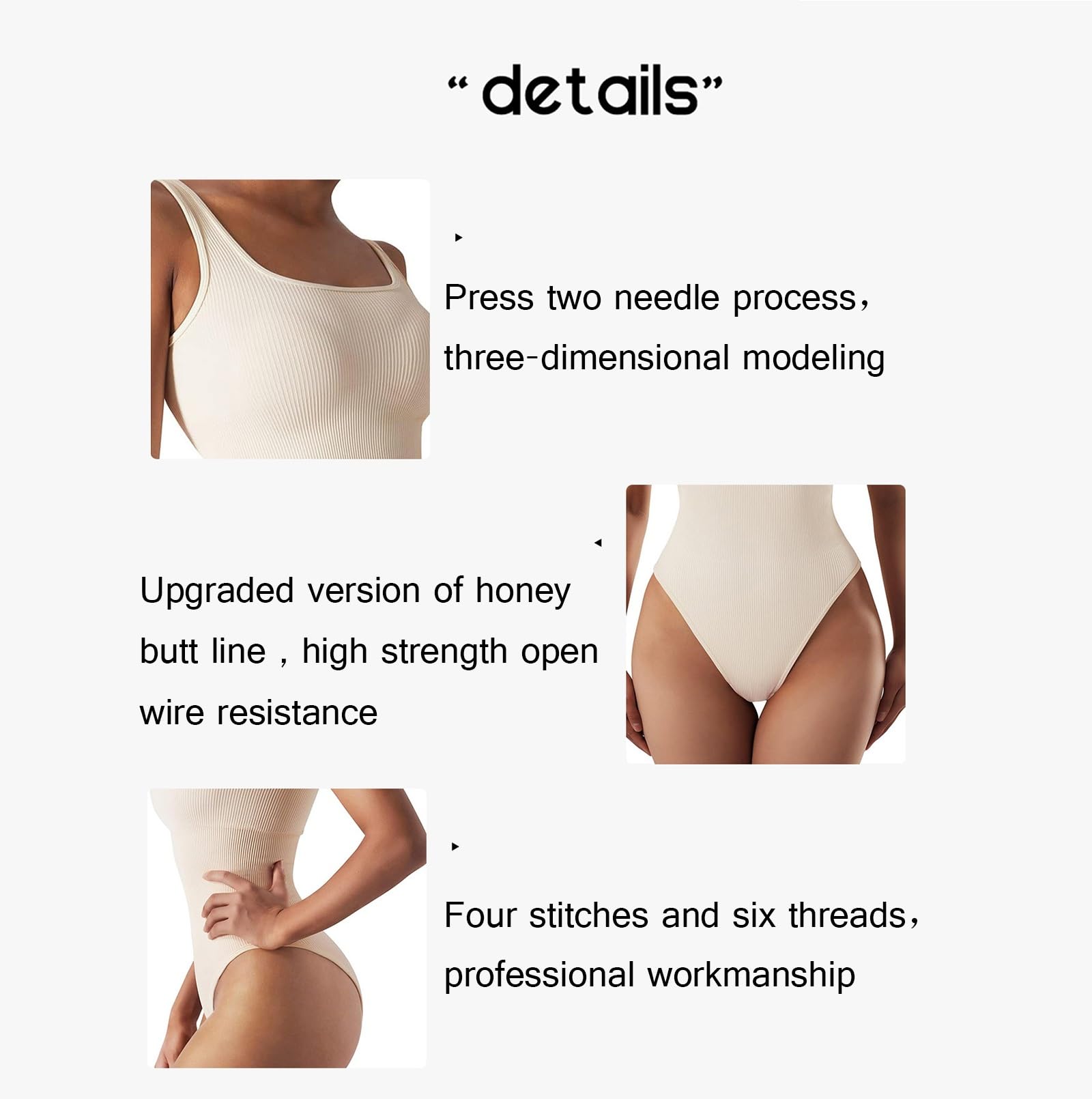 Conjunto De 3 Piezas para Mujer: Faja Moldeadora con Control De Abdomen, Levantamiento De Glúteos Y Cuello Alto Simulado..Style3-Large