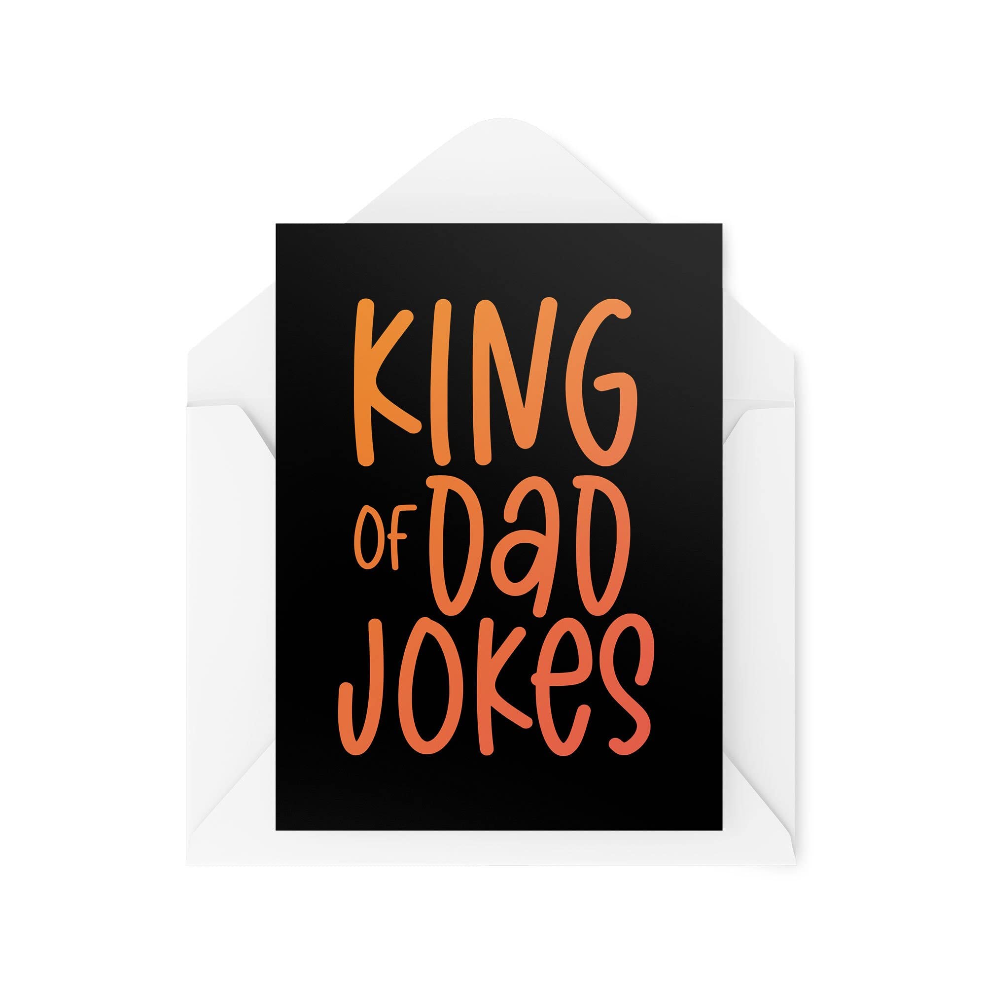 Tongue in Peach King of Dad Jokes Greeting Card, A5, Matt Finish, CBH1666