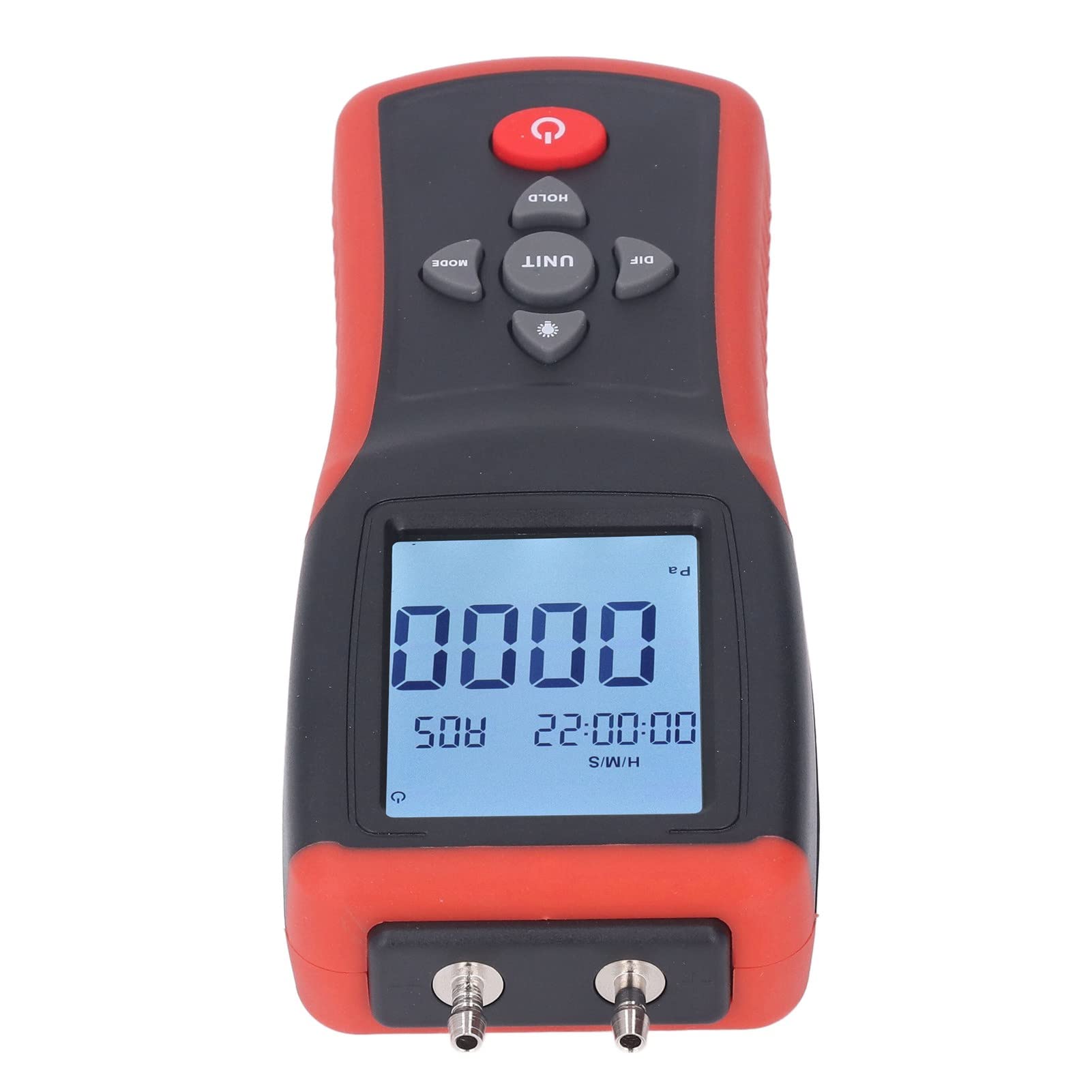 Manometro Digitale, 12 Unità Selezionabili Misuratore di Pressione Dell'aria Digitale Tester di Pressione del Gas Manometro Differenziale Tester di Pressione del Gas HVAC con Display LCD Retroillumina