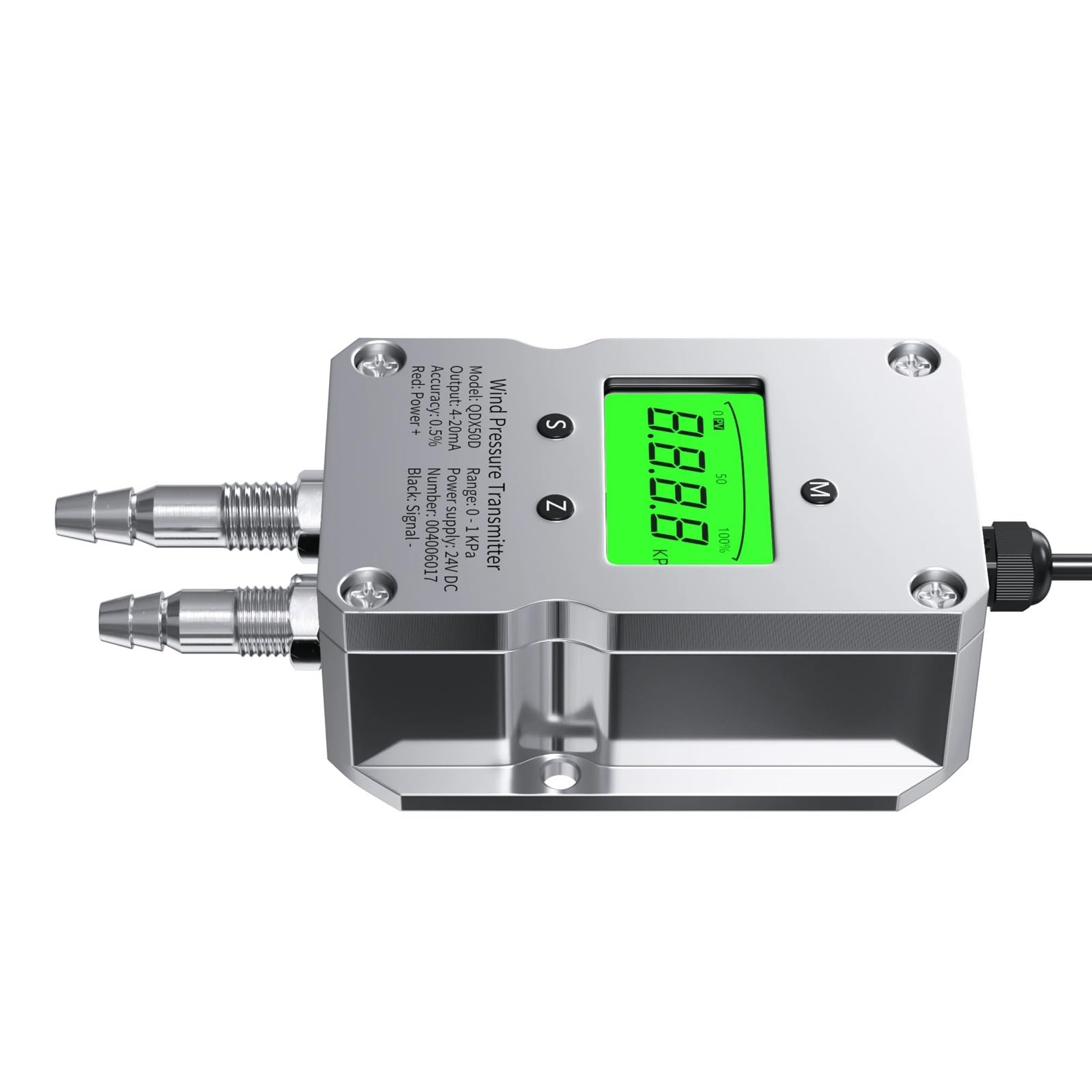 Trasmettitore di pressione differenziale 4-20mA RS485-100Kpa-100Kpa Trasduttore sensore gas aria 1 pz(RS485,0-4 Kpa)