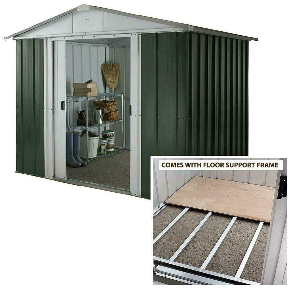 Yardmaster8x7 Apex Metal Shed & Steel Floor Frame - Assembly Available