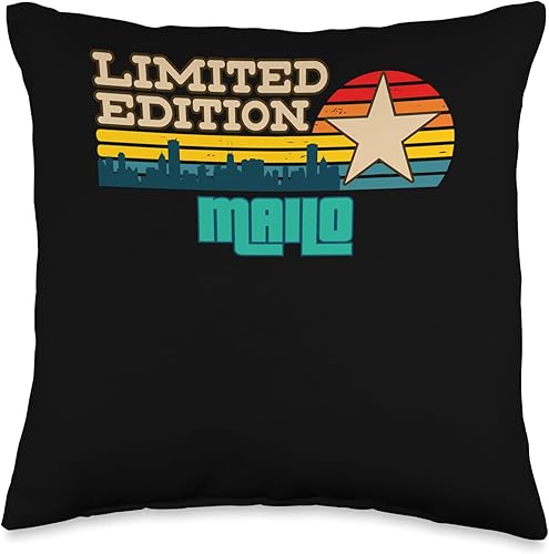 Limited Edition Tobias Retro Radio Cassette Name Throw Pillow