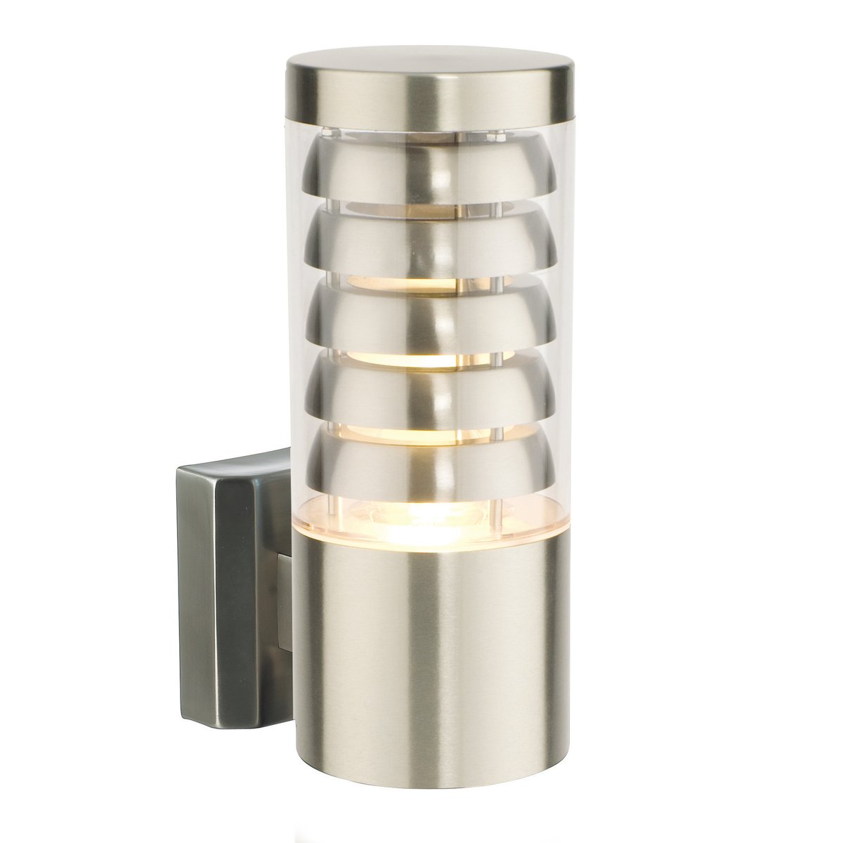 Tango IP44 Rated Outdoor Brushed Stainless Steel E27 Security Porch Wall Light