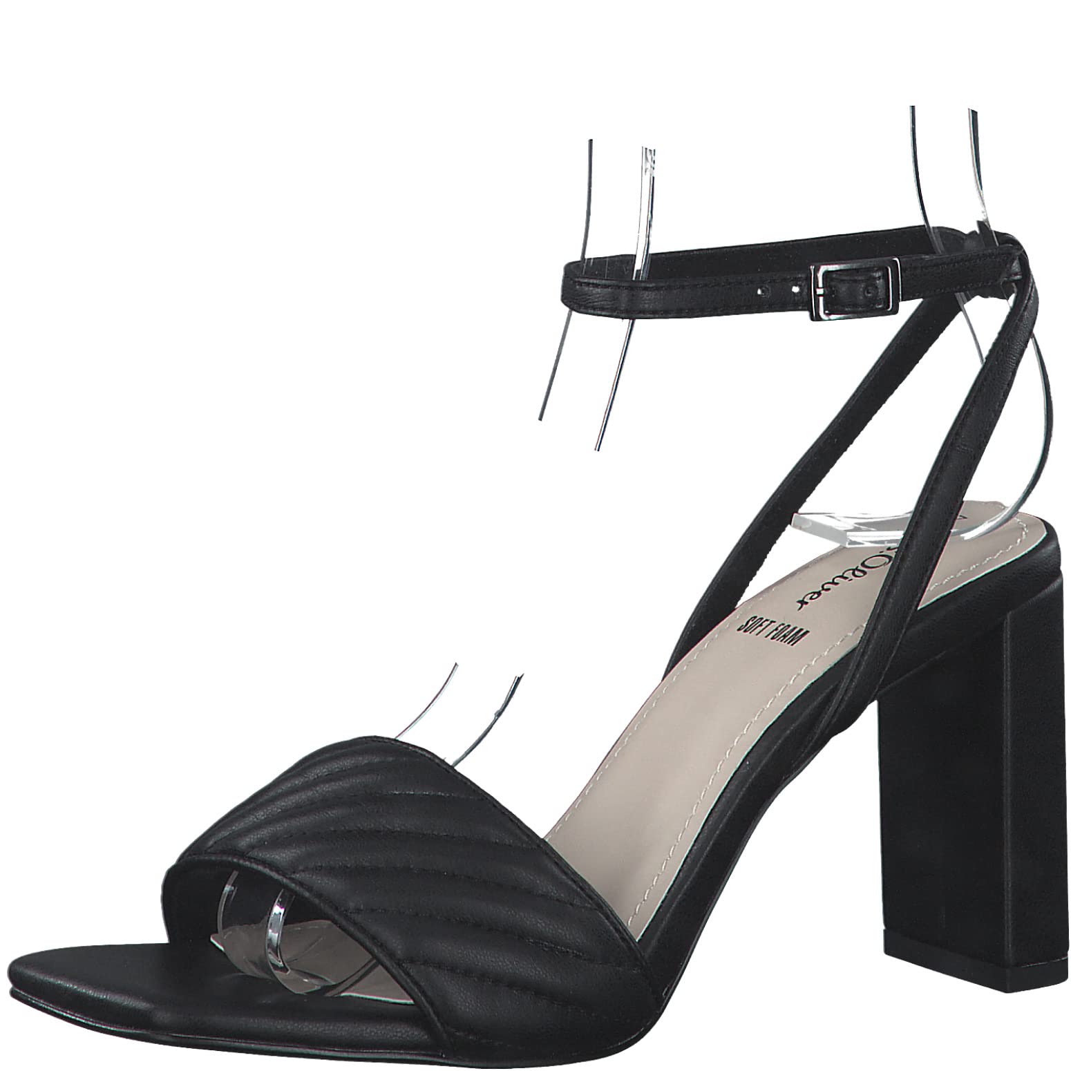 s.Oliver Women's 5-5-28323-20 Sandals, Black, 39 EU, black, 7 UK