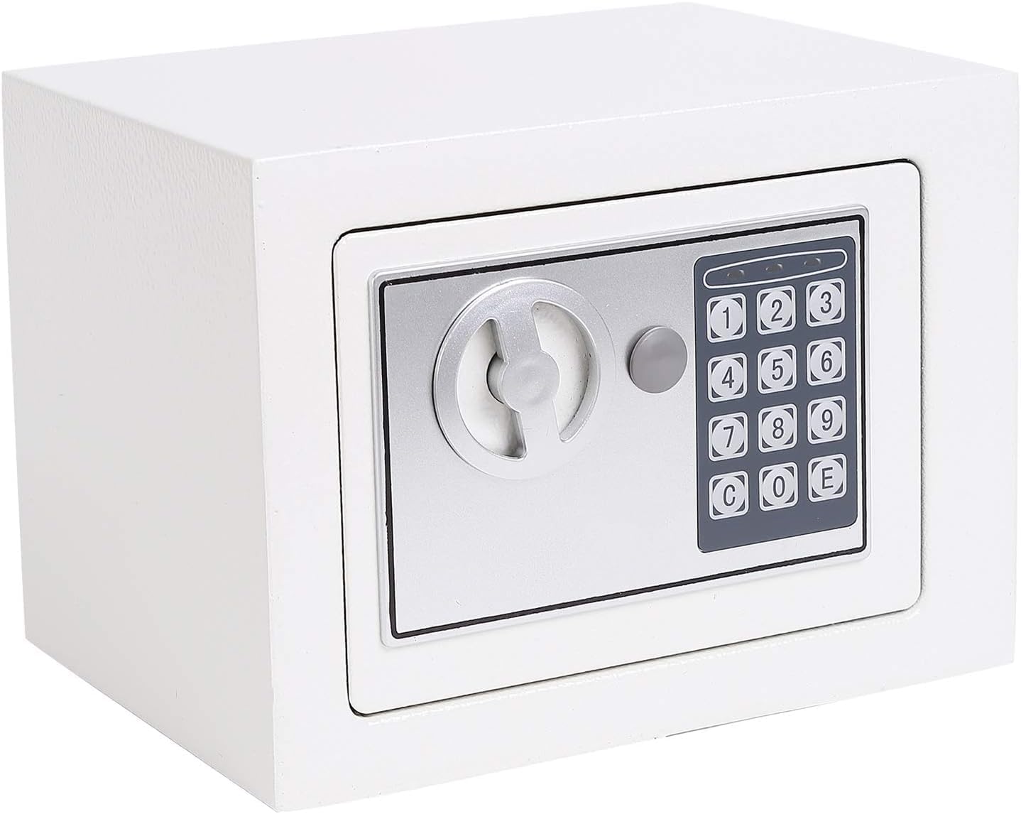 Dotpot Digital Electronic Safe Locker for Home and Office 0.23 Cubic Feet Electronic Digital Security Box, Keypad Lock Box Cabinet Safes, Solid Alloy Steel Office Hotel Home Safe White-image-24