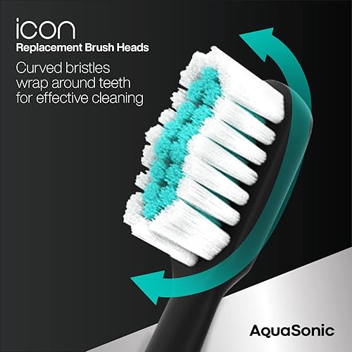 Miniatura 3 de AquaSonic Icon - Cabezales de cepillo de repuesto  Compatible con AquaSonic Icon Cepillo de dientes  2 cabezales de cepillo  para dientes normales y
