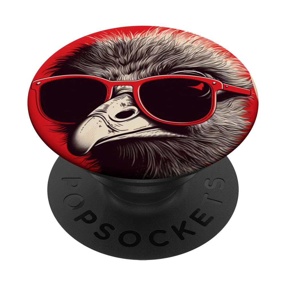 Ostrich Animal Respect Vintage Retro PopSockets Standard PopGrip