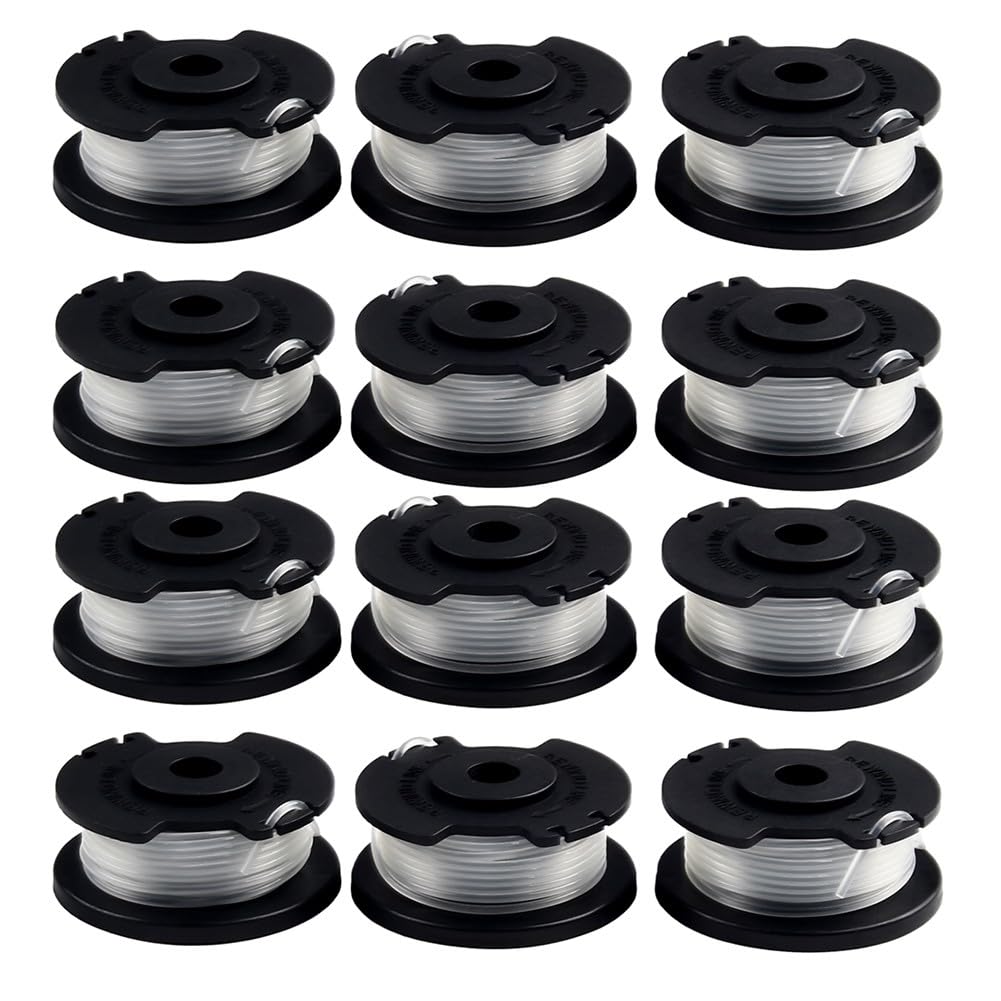 Lot de 3 bobines de fil de rechange en nylon pour coupe-bordures GE-CT 18/28 Li et 18/28 Li TC, diamètre 1,6 mm, longueur 5 m, noir et blanc