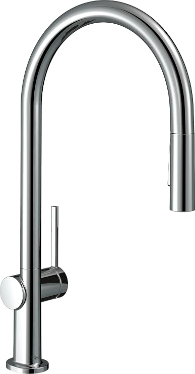 hansgrohe Küchenarmatur Talis M54 (Wasserhahn Küche 360° schwenkbar ausziehbare Brause mit 2 Strahlarten hoher Komfort-Auslauf 210mm Standardanschlüsse) Chrom