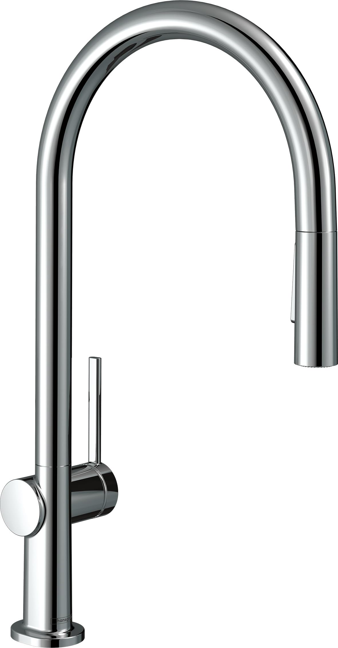 Hansgrohe Chrome Talis M54 Kitchen Tap With Pull-Out Spray, 2 Sprays, Sink Mixer With 210 Mm Spout Height, Swivel Spout, 72800000