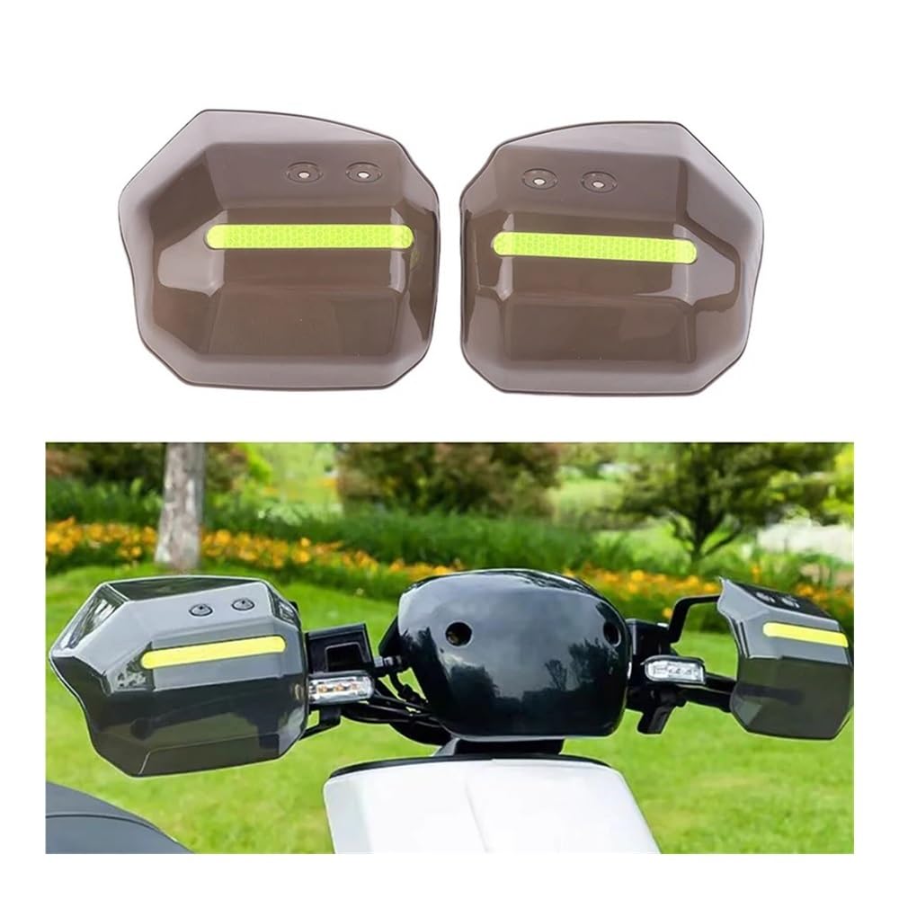 1 Juego de Protector Mano para Motocicleta, protección contra el Viento, la Lluvia y Sol, con Tira Reflectante Nocturna(A2)