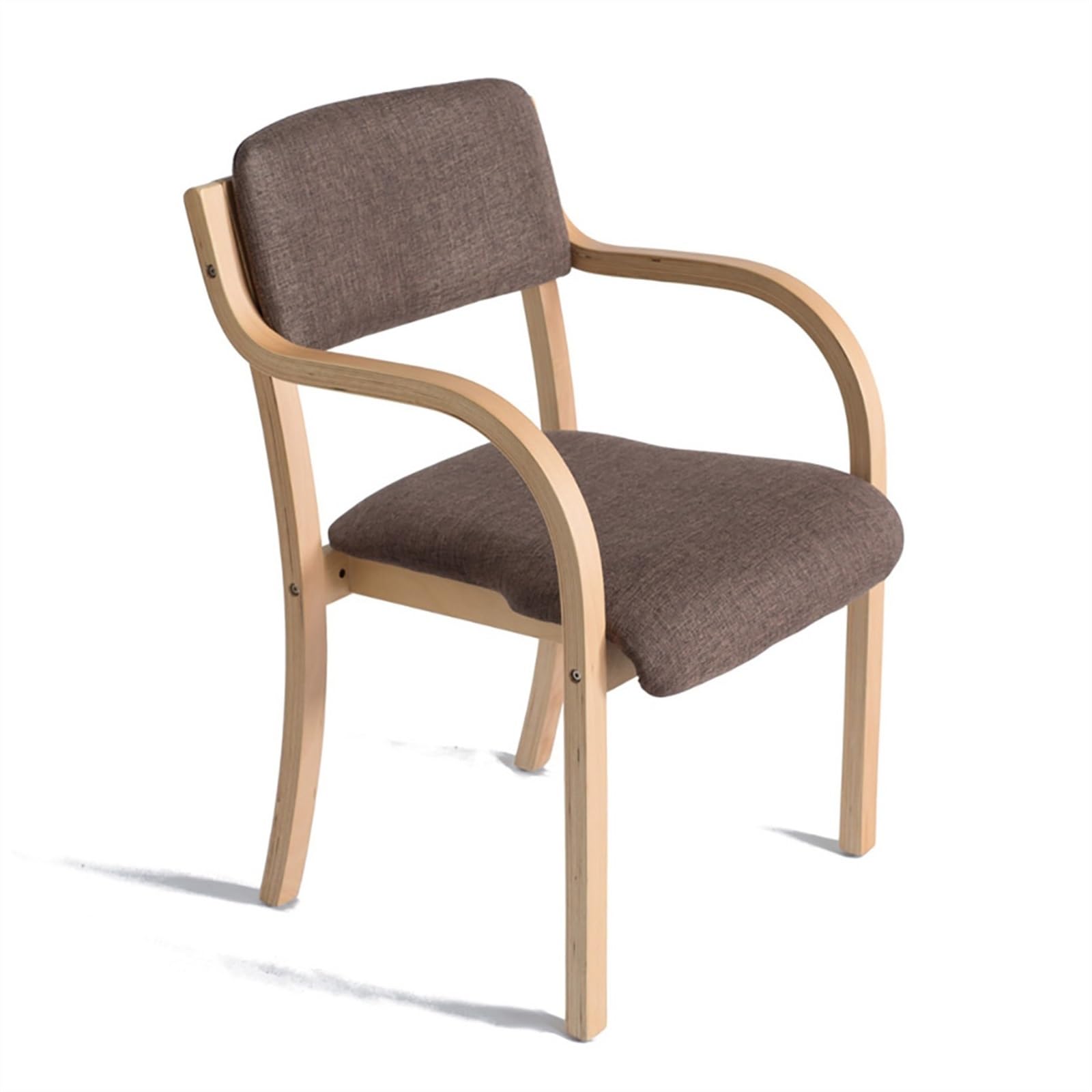 Sedie da pranzo in legno massello con braccioli, sedia da cucina imbottita, poltrona da soggiorno con schienale moderno, ufficio, tempo libero, lounge, reception, caffè, sedie decorative con braccioli
