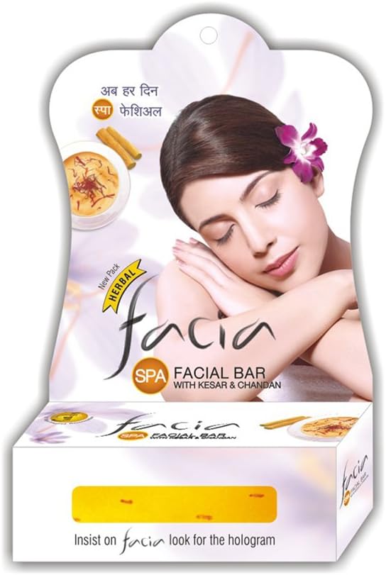 Ayurvedic Facial Bar with Ayurvedic Herbs, Saffron, Sandal, Aloe Vera and Camphor, 25g - Pack of 12