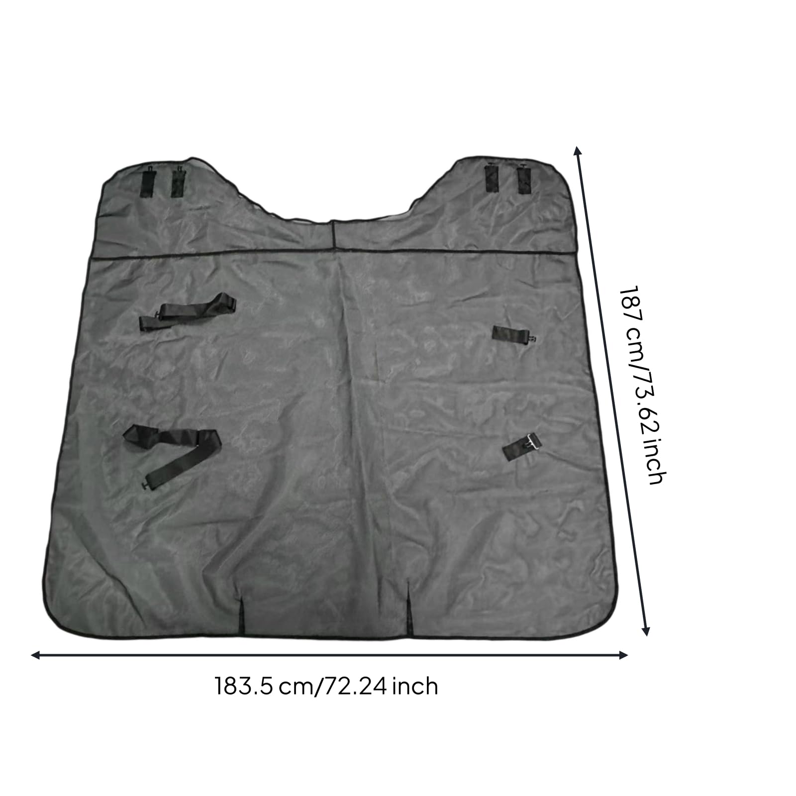 Qianly Coperta Antimosche Leggera Coperta a Rete Nero Abbigliamento per Cavalli