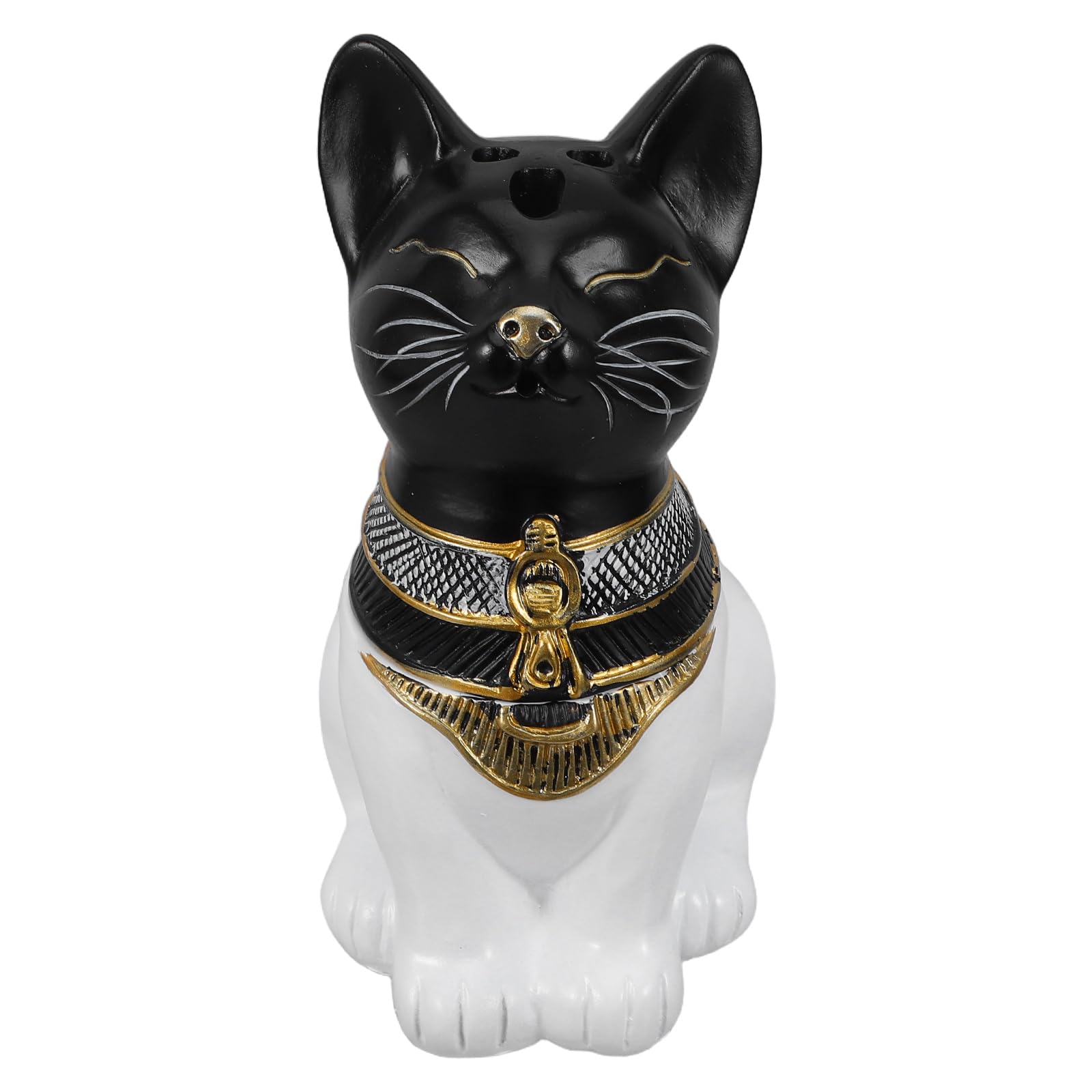 Brûleur de parfum chat égyptien résine support bâtonnets