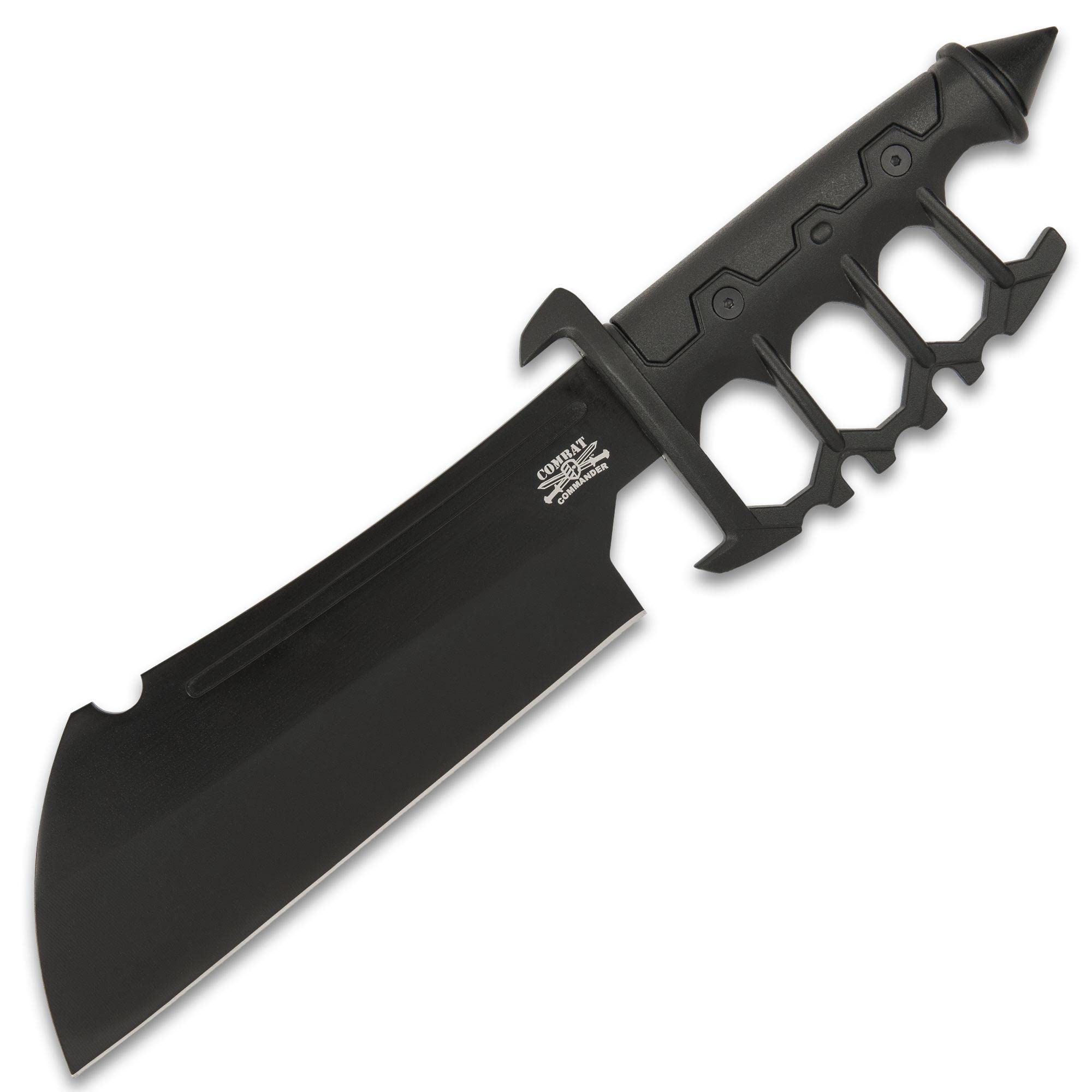 Combat Commander Cleaver United Cutlery contre gros bois