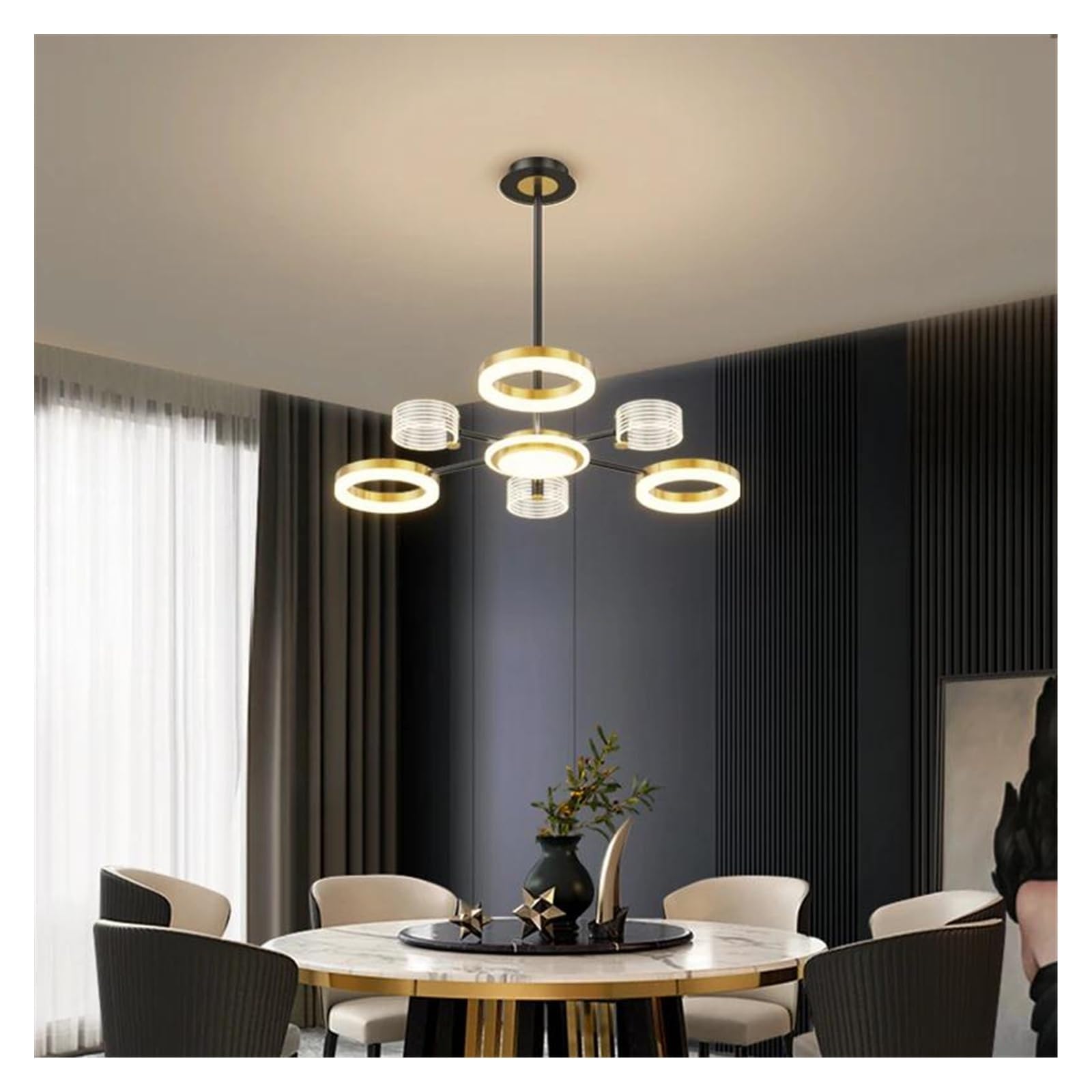 Lustre LED Nordique compact pour éclairer un petit espace sans encombrer