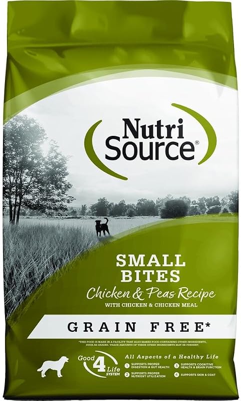 Ração para Cães de Pequeno e Toy Porte sem Grãos com Frango e Ervilhas NutriSource 1,84 kg